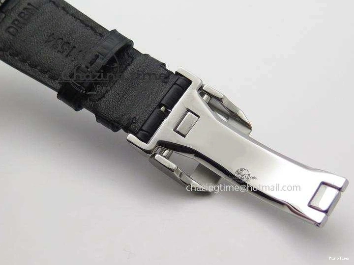MIROTIME 0518 UrbanStyle Portuguese Tourbillon Power Reserve Moonphase SS White Dial On Black Leather Strap 7318